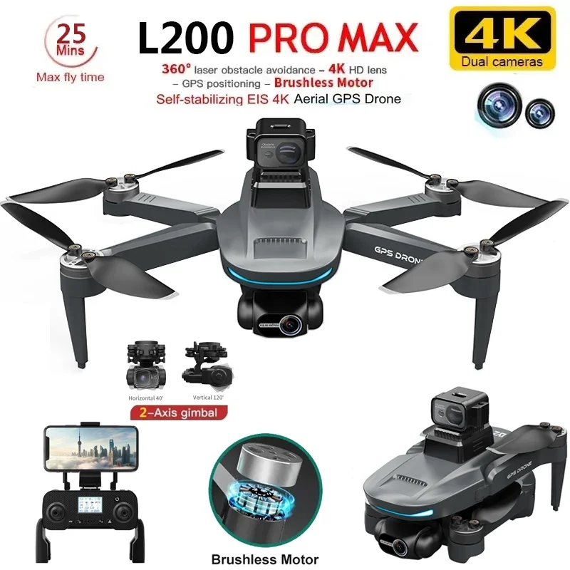 L200 PRO MAX Drone 4K 2-Axis P - Drone Gimbal のレビューと価格