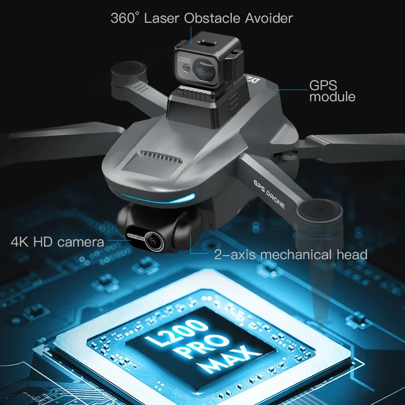 L200 PRO MAX Drone 4K 2-Axis P - Drone Gimbal のレビューと価格