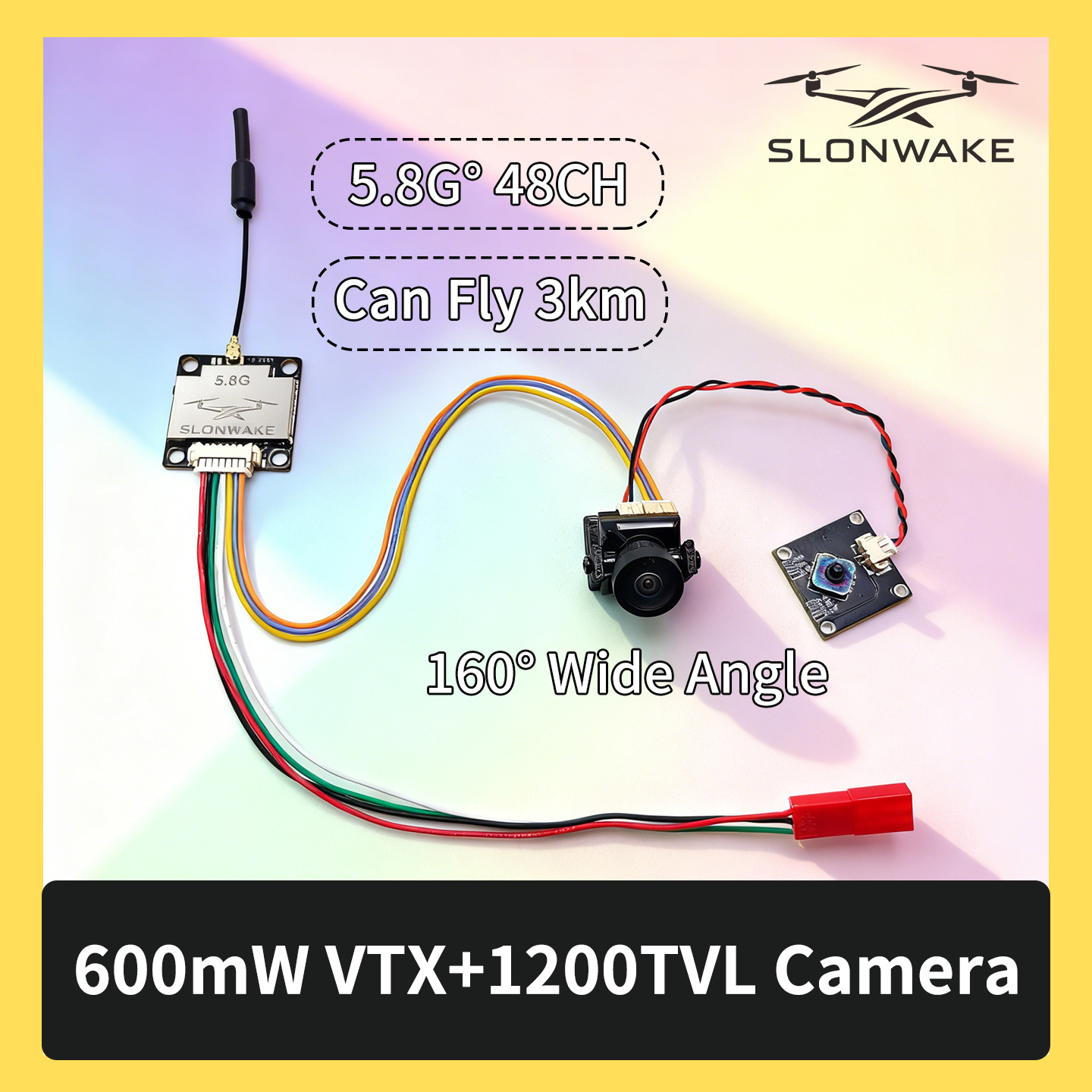 SLONWAKE 5.8G 600mW 7-24V FPV  - Drone Camera のレビューと価格