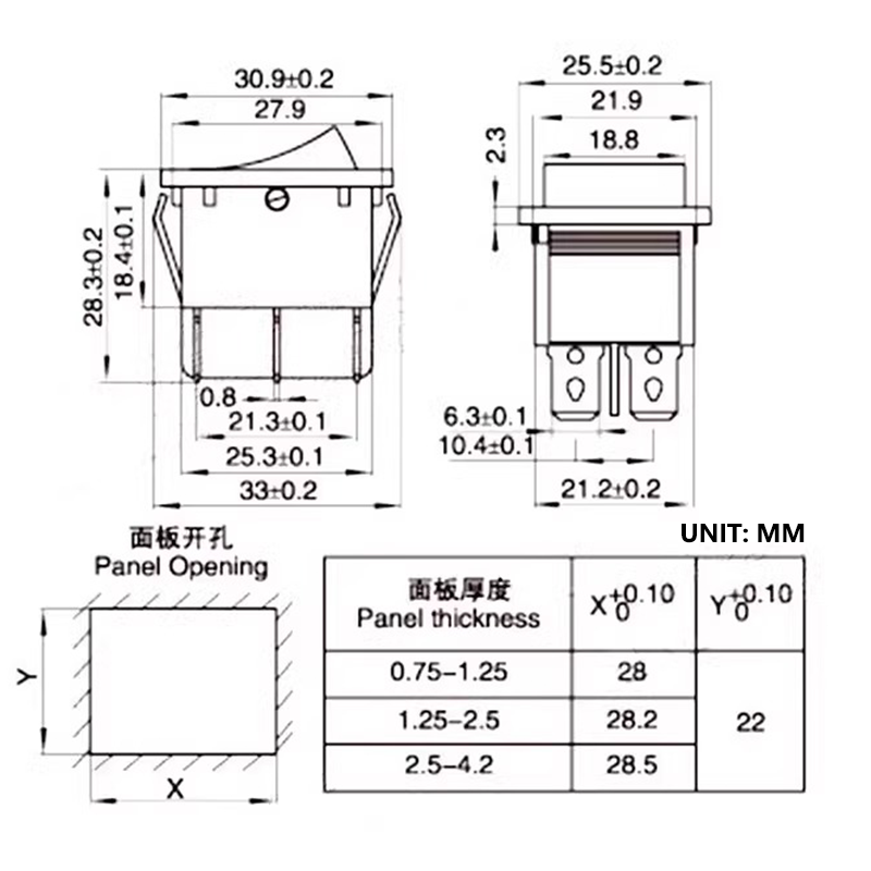 KCD4 Rocker Switch ON OFF With - Drone Buzzer のレビューと価格