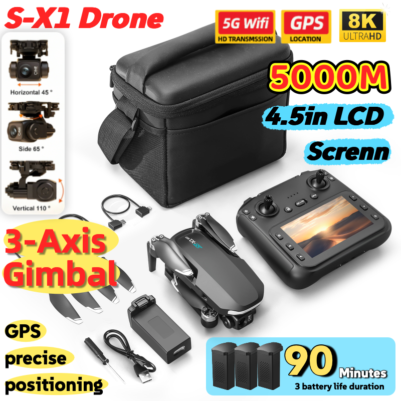 S-X1 MAX GPS Drone with 3-Axis - Drone Gps Mount のレビューと価格