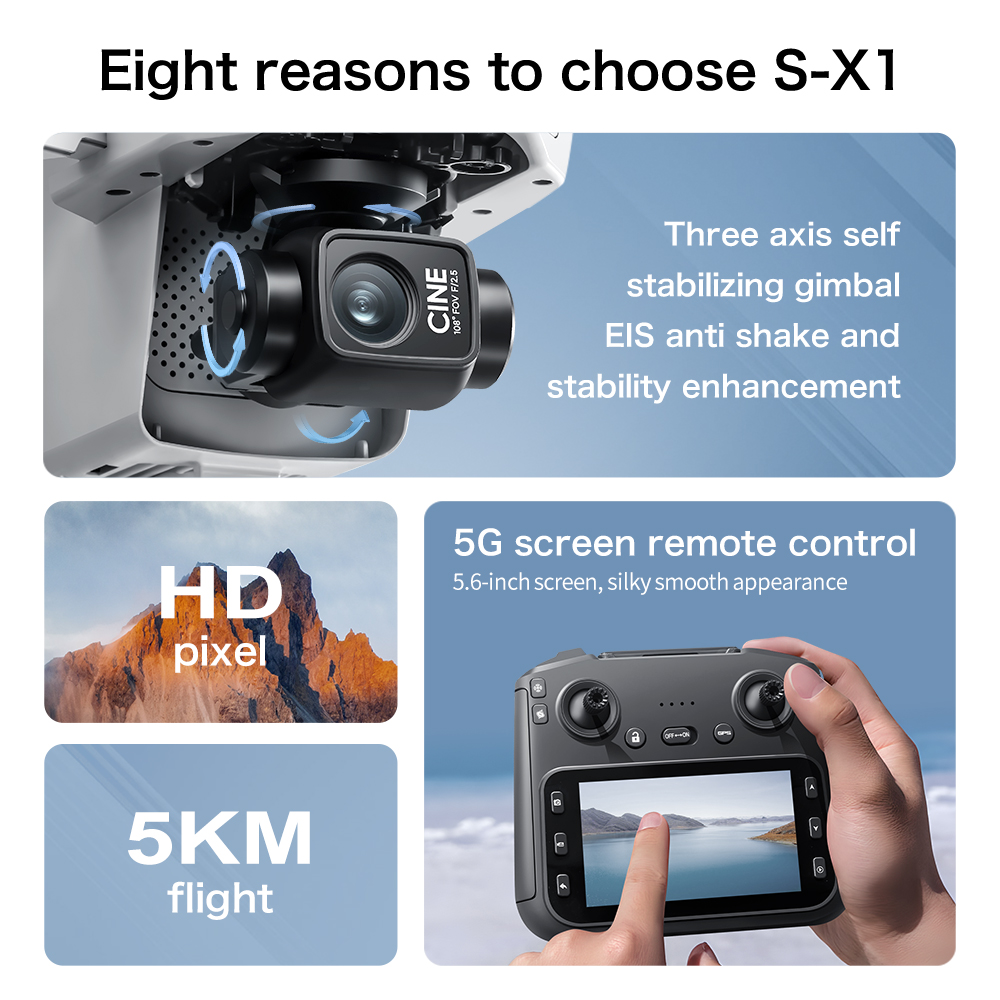 S-X1 MAX GPS Drone with 3-Axis - Drone Gps Mount のレビューと価格