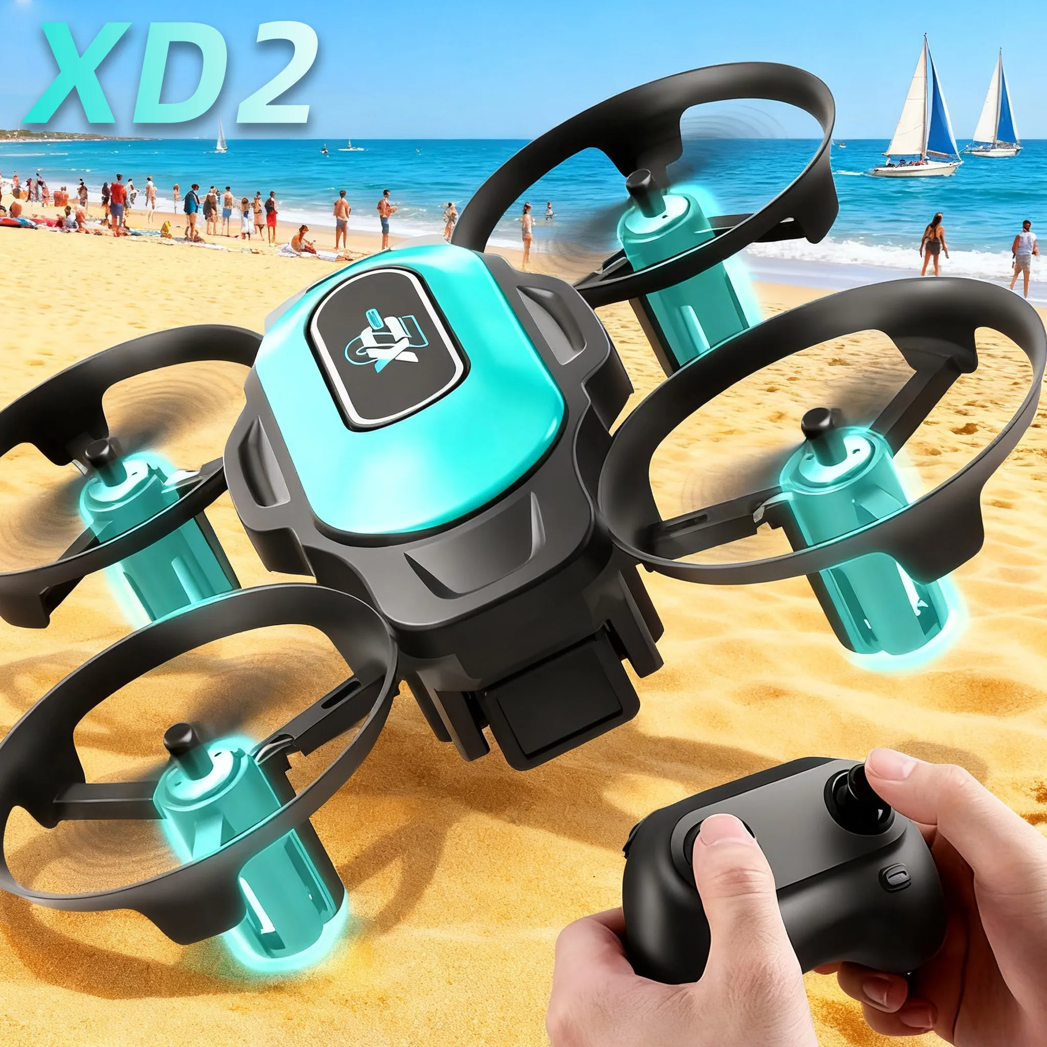 XD2 Mini Drone, 360° Stunt Fli - Drone Led Light のレビューと価格