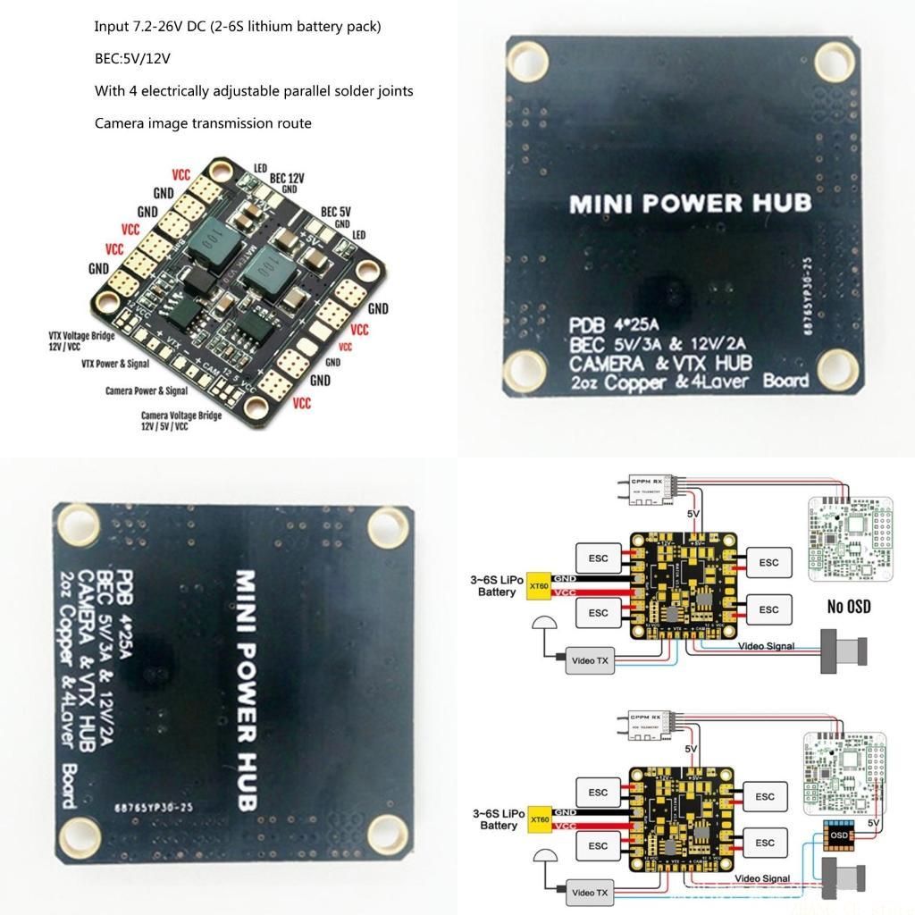 M5TD Matek Mini Power Hub Powe - Drone Power Distribution Board のレビューと価格