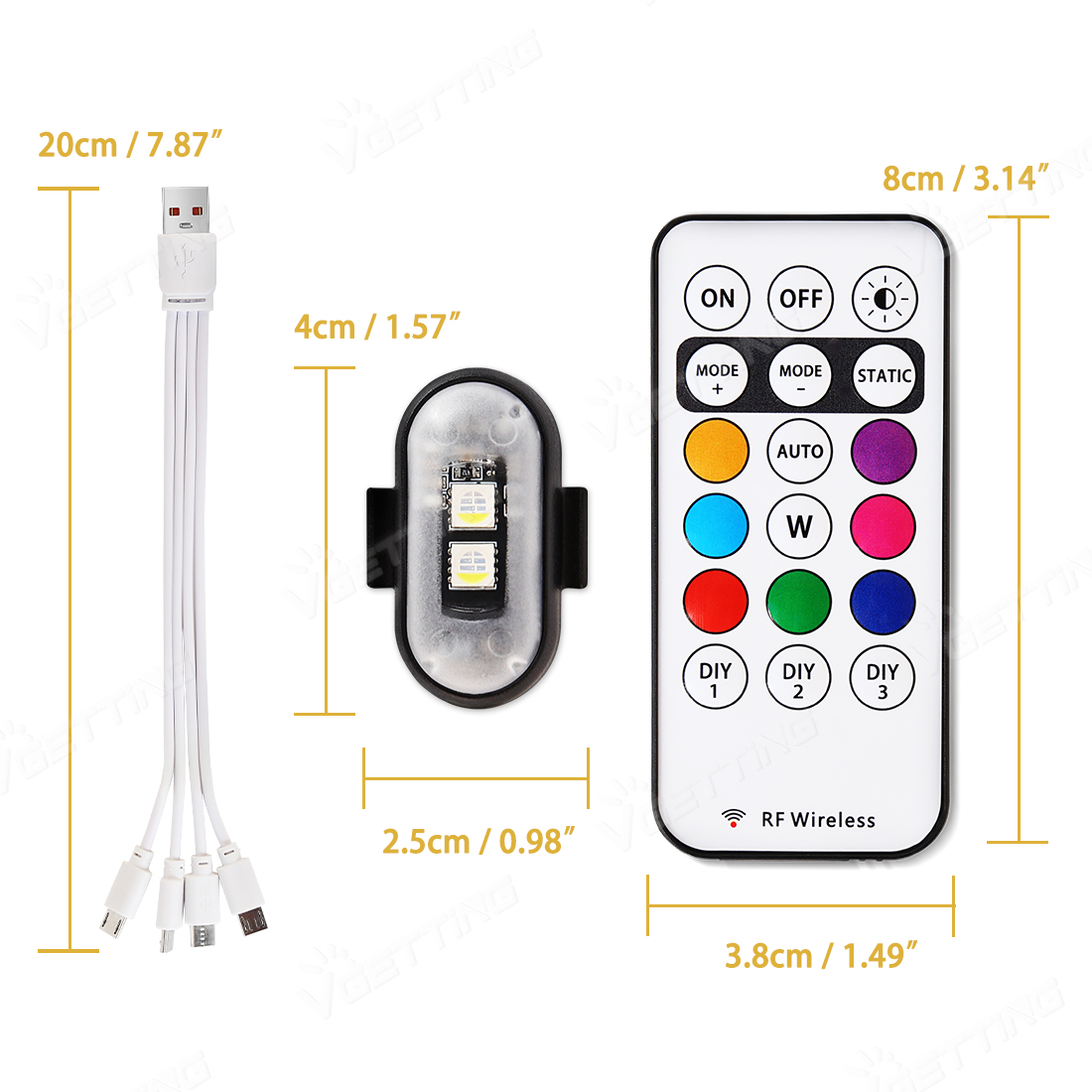 4Pcs Mini Drone Strobe Light 8 - Drone Led Light のレビューと価格