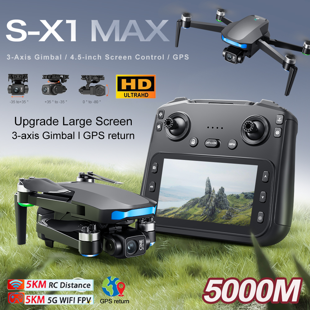 New S-X1 MAX Drone GPS 8K Prof - Drone Gimbal のレビューと価格