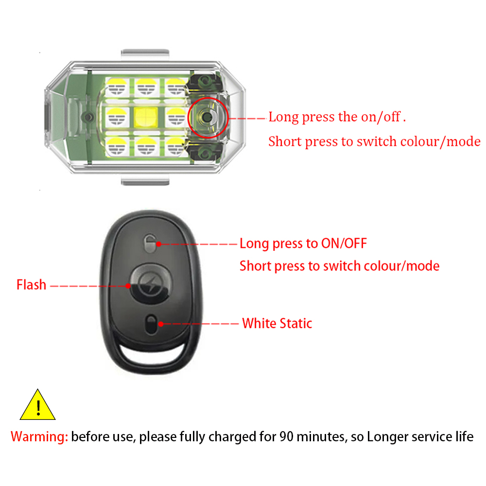 1/2/4pcs Wireless LED Drone St - Drone Led Light のレビューと価格